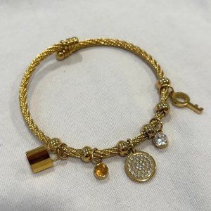 Gold Bracelet with Charms